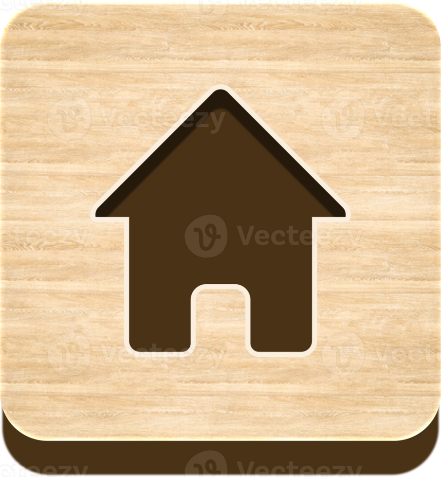 Wooden Home Button, Wooden Icon png