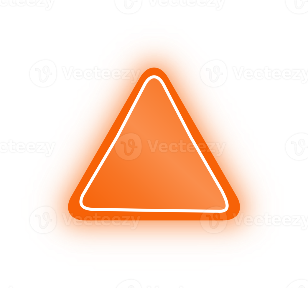 Neon Orange Triangle Banner, Neon Triangle png