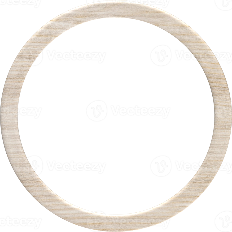 cadre rond en bois png