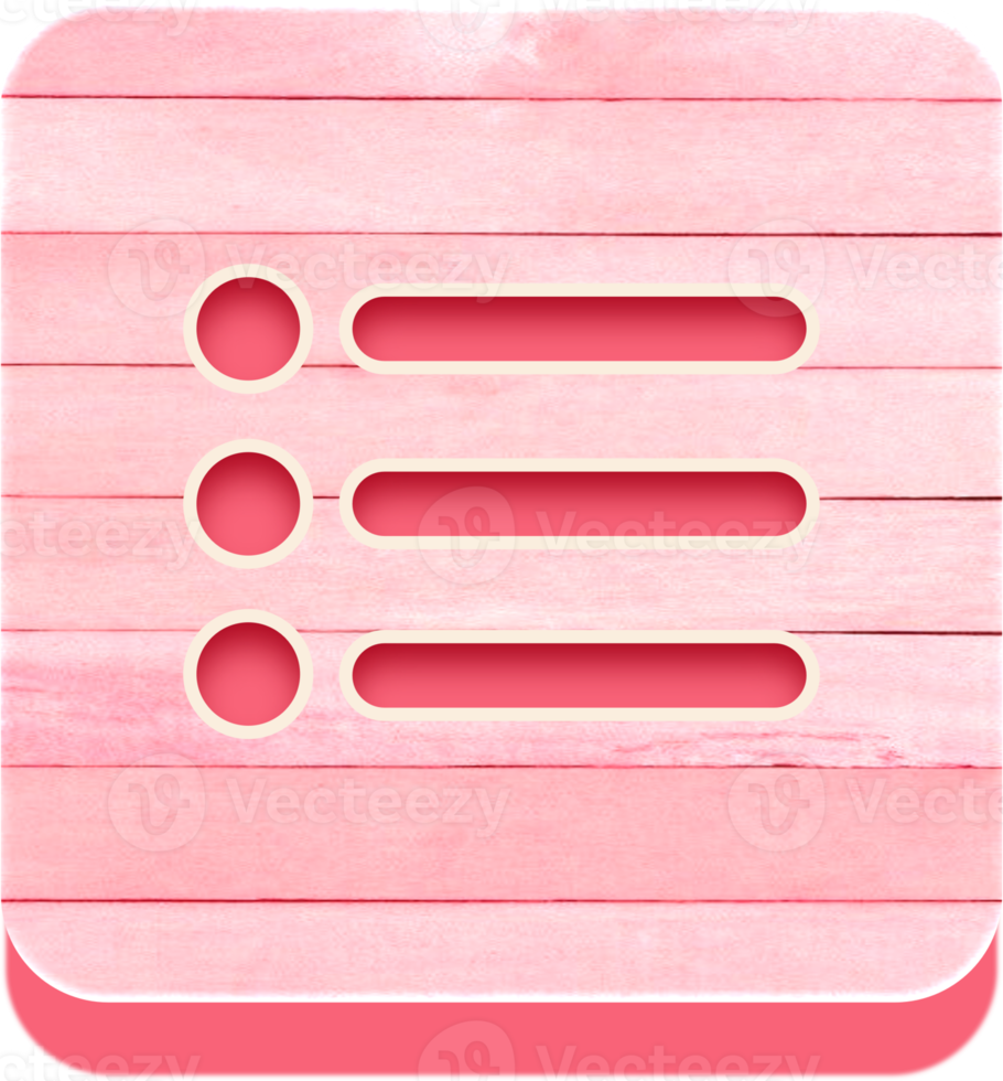 Wooden List Button, Wooden Icon png
