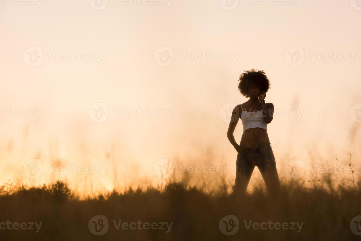 young black woman in nature photo