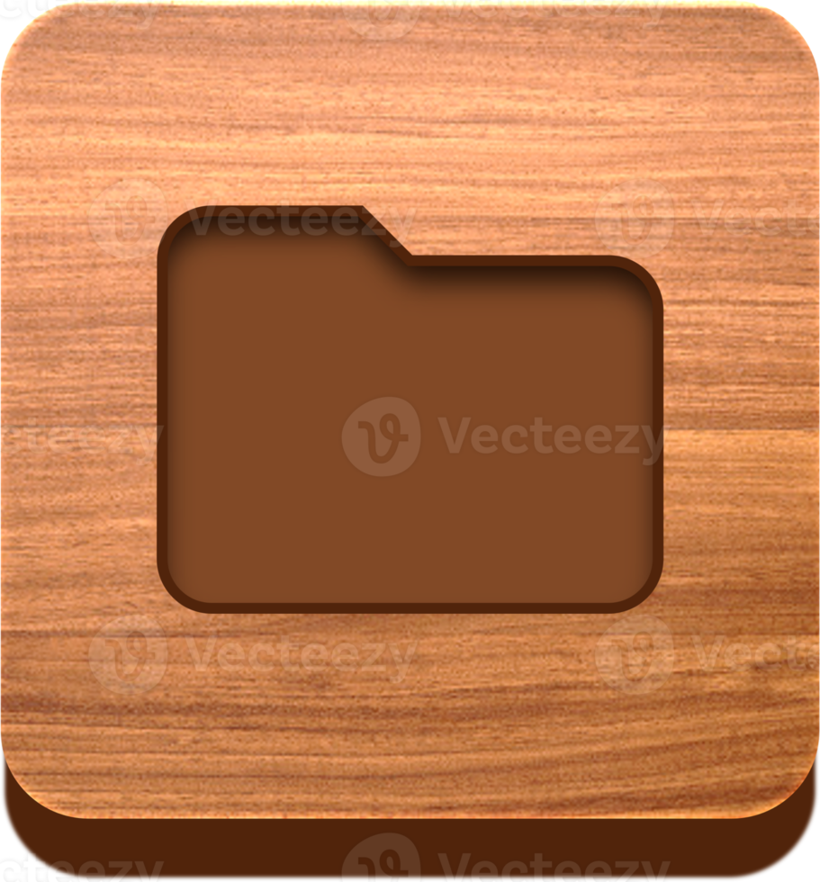 Wooden Folder Button, Wooden Icon png