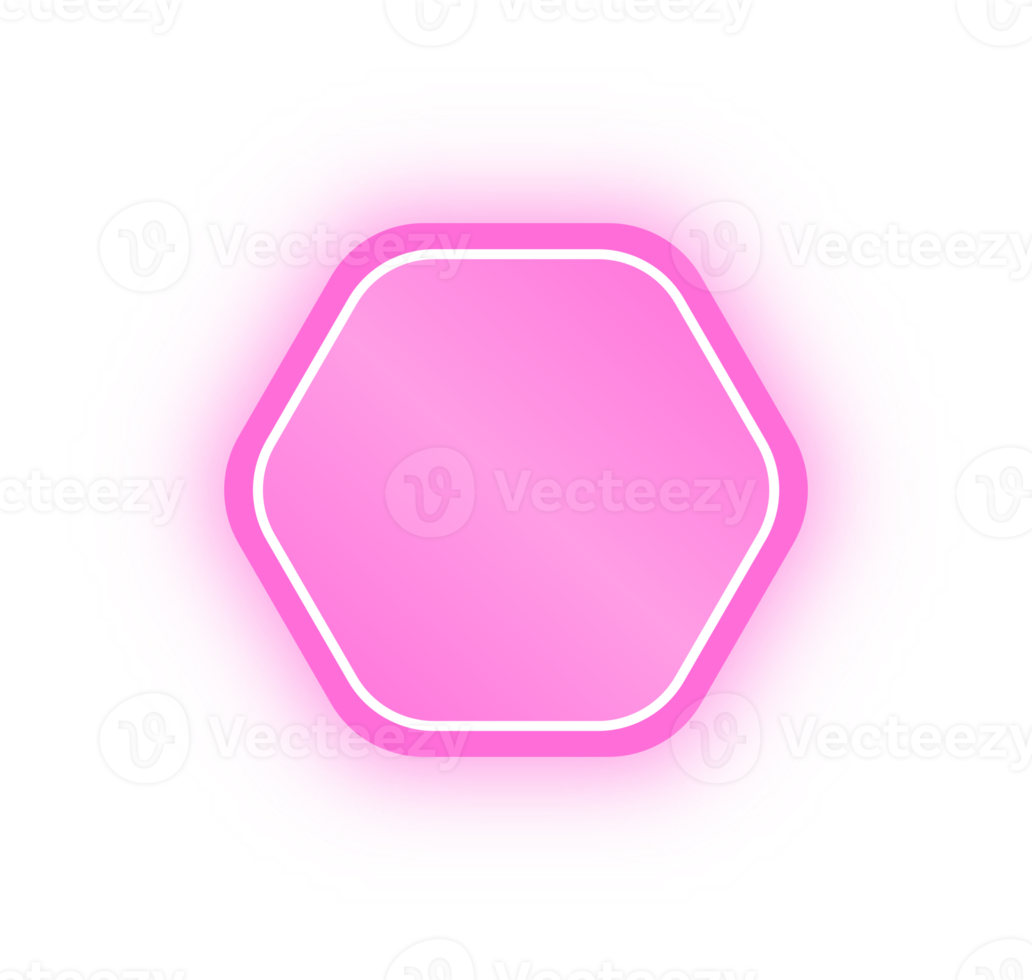 Neon Pink Hexagon Banner, Neon Hexagon png