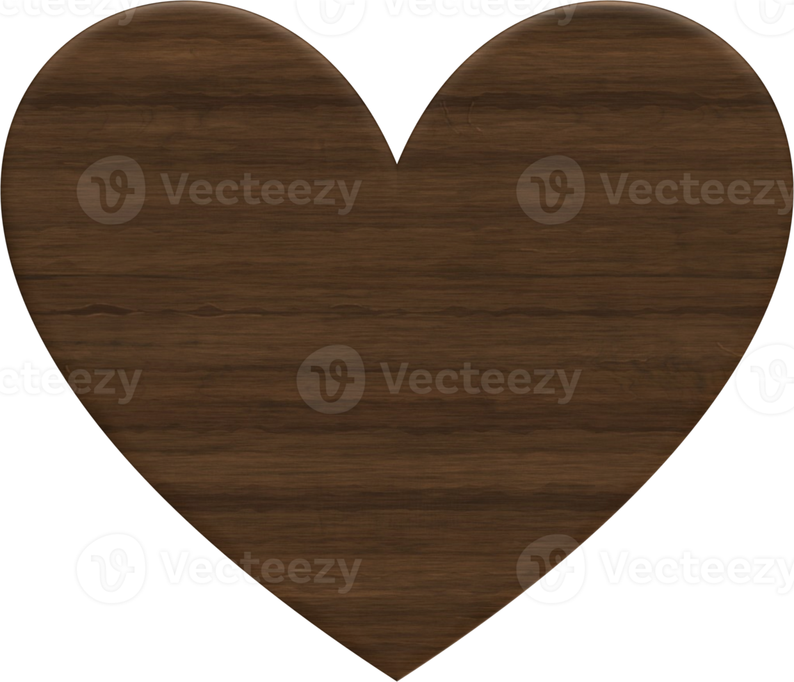 vuoto cuore di legno cartello png