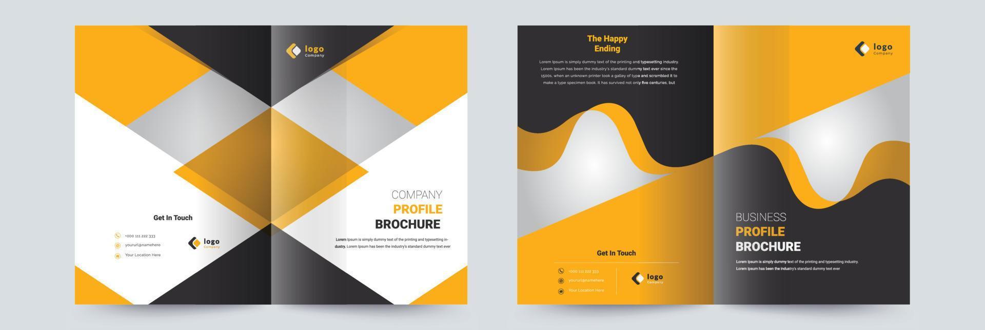 Company Profile Brochure Cover Design Template adept for Multipurpose Projects vector