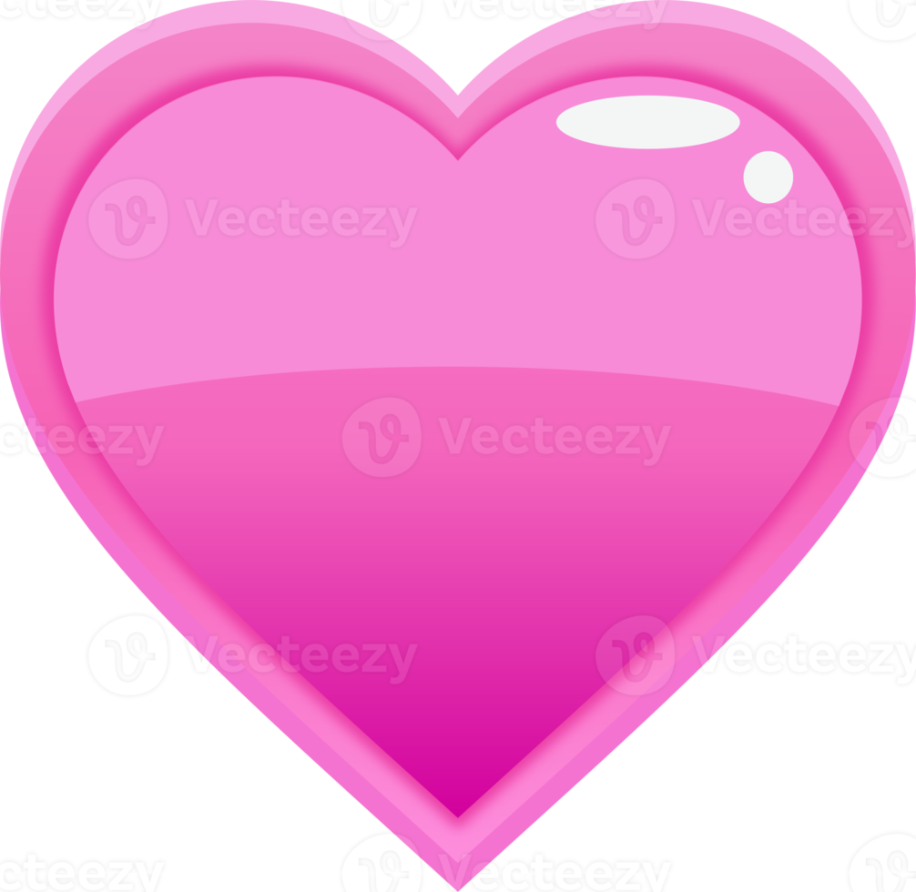 Pink Cartoon Heart Button png