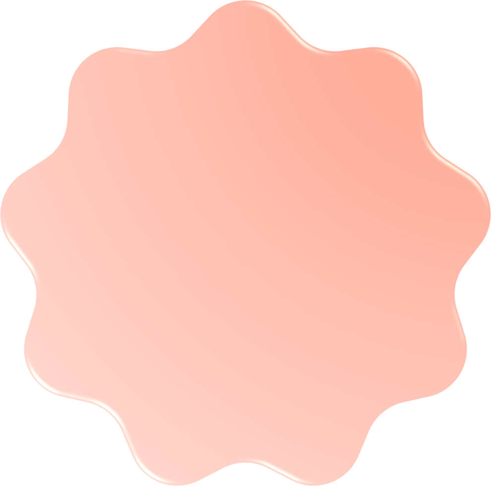 círculo ondulado gradiente laranja, botão de círculo ondulado png