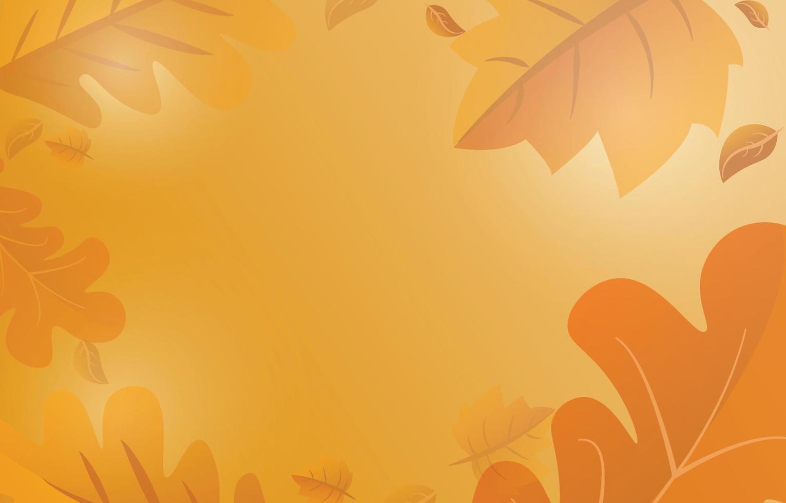 fondo de otoño con hojas de color amarillo dorado. concepto de caída, para papel tapiz, postales, tarjetas de felicitación, páginas web, pancartas, ventas en línea. ilustración vectorial vector