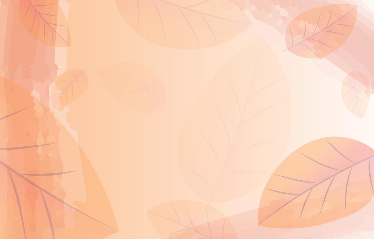 fondo mínimo de otoño decorado con hojas de color amarillo dorado y acuarela. concepto de caída, para papel tapiz, postales, tarjetas de felicitación, páginas web, pancartas, ventas en línea. ilustración vectorial vector