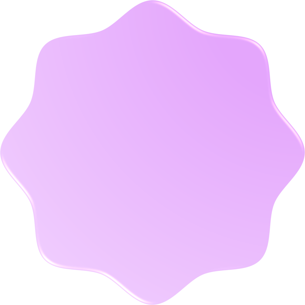 Purple Gradient Wavy Circle, Wavy Circle Button png