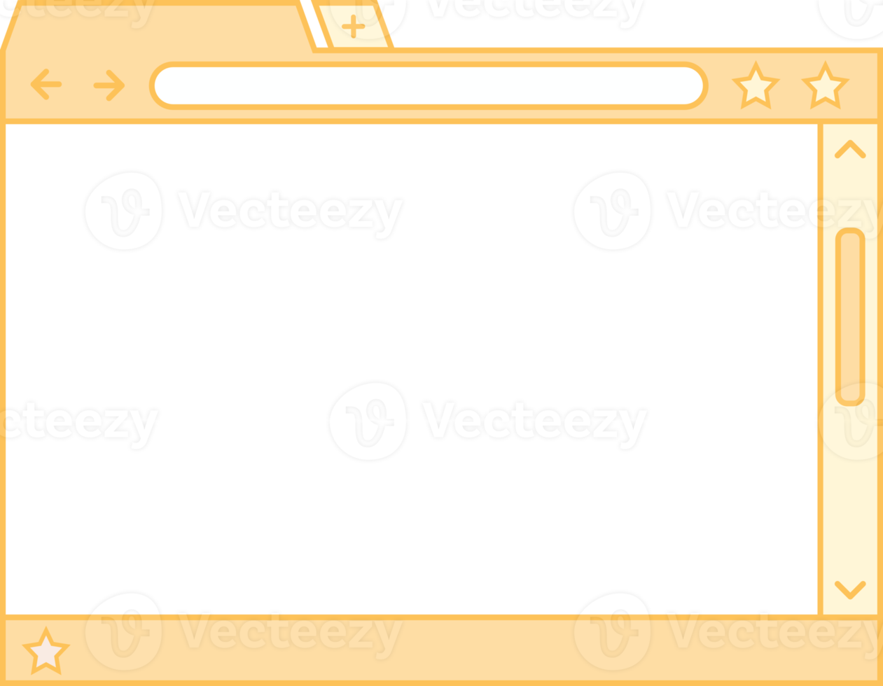 Yellow Cute UI Browser, Cute Web Browser png