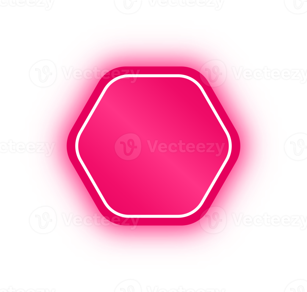 Neon Pink Hexagon Banner, Neon Hexagon png