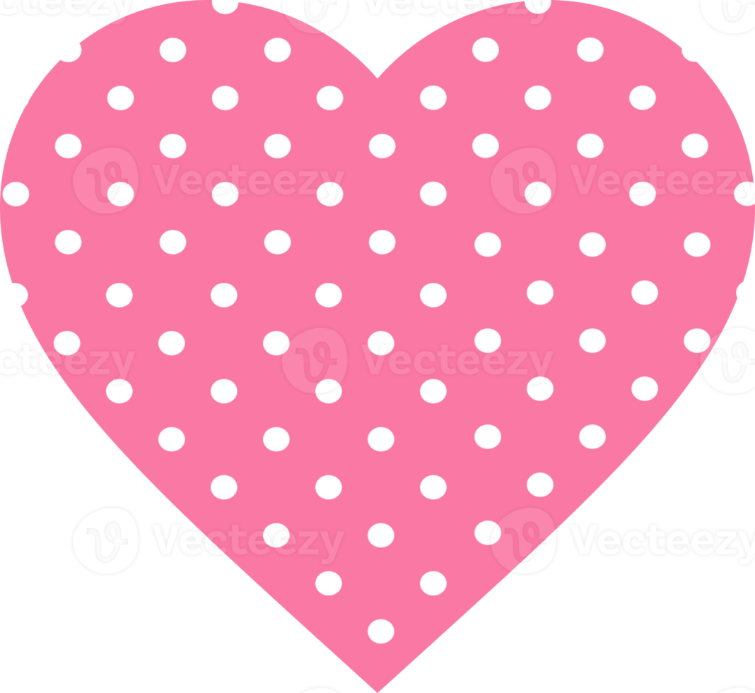 roze hart met polka dots png