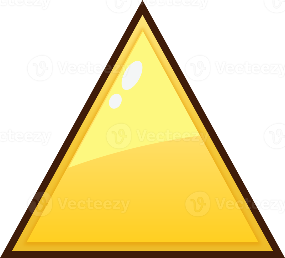 Yellow Cartoon Triangle Button png