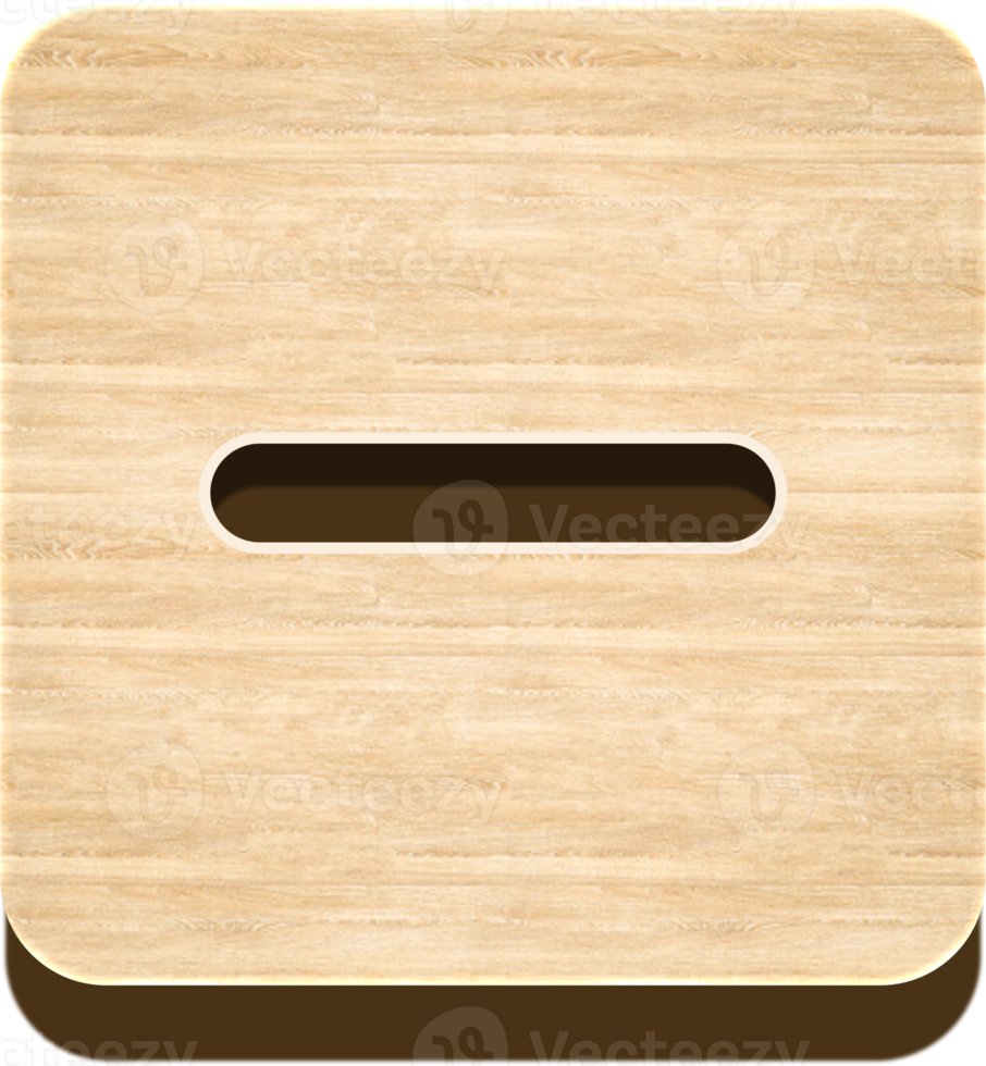 Wooden Minus Button, Wooden Icon png