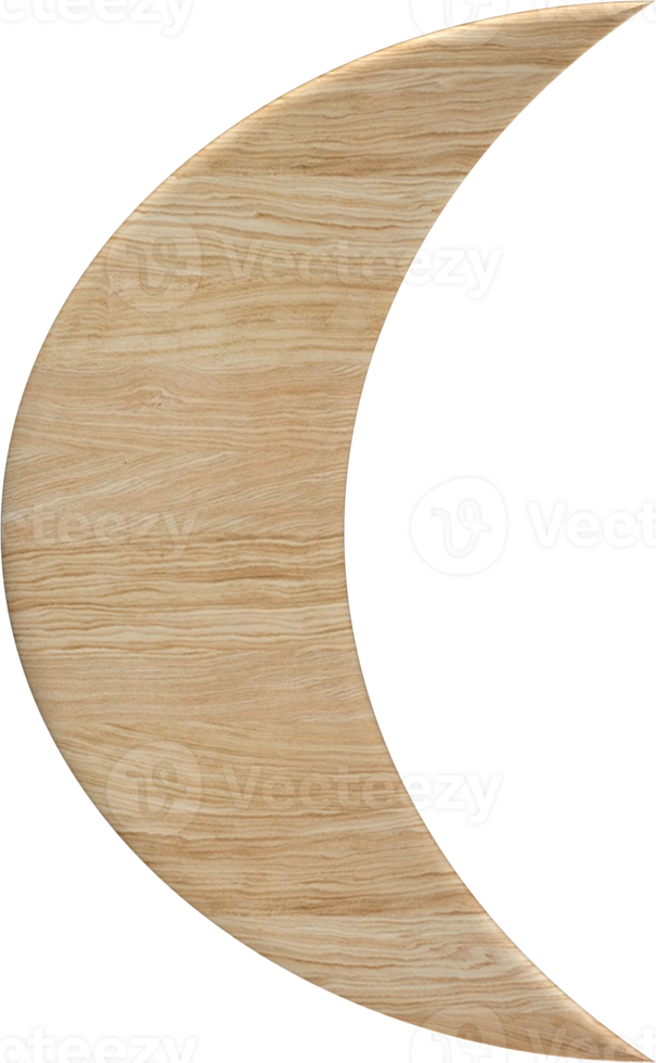 Luna di legno cartello png