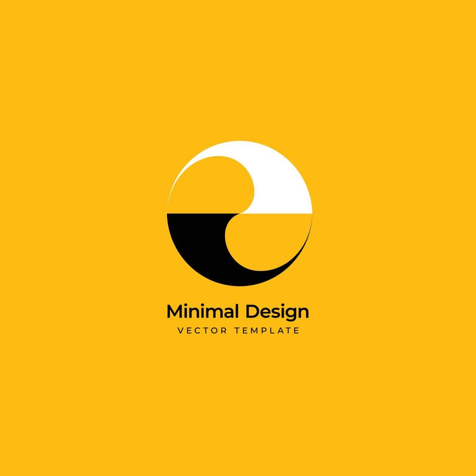 Functional circle minimal logo template. Vector illustration