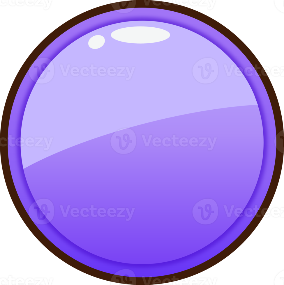 Purple Cartoon Circle Button png