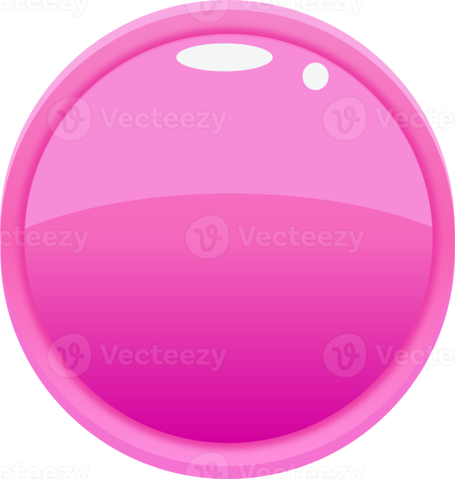 Pink Cartoon Round Button png