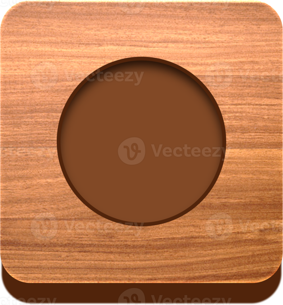 Wooden Record Button, Wooden Icon png