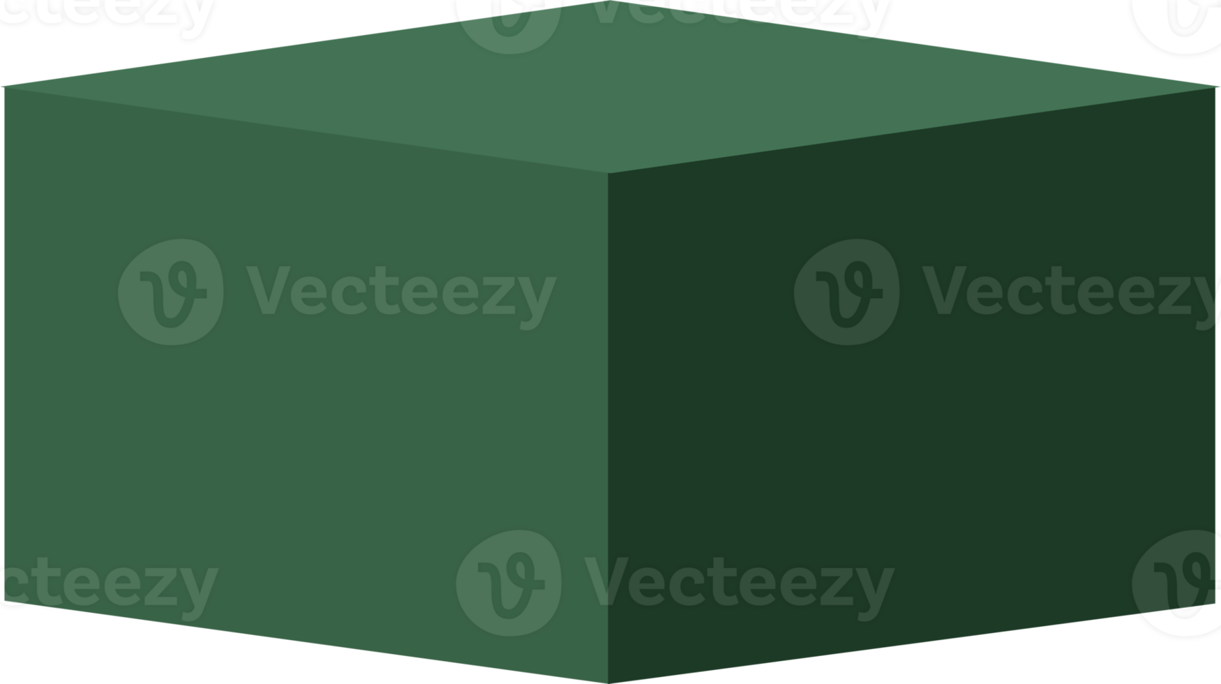 Dark Green Square Podium, Cube Podium png