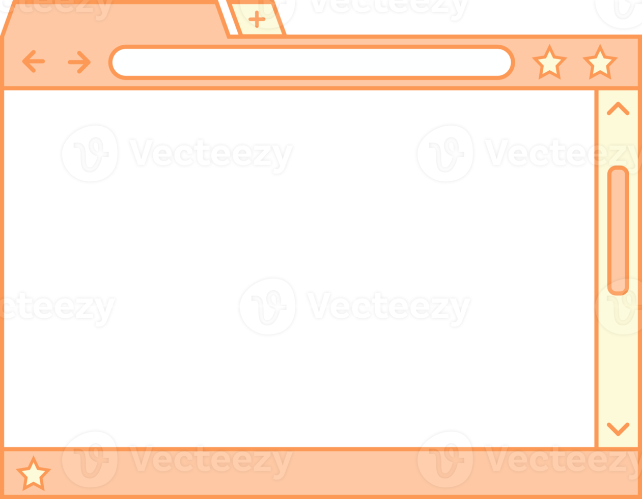 Orange Cute UI Browser, Cute Web Browser png