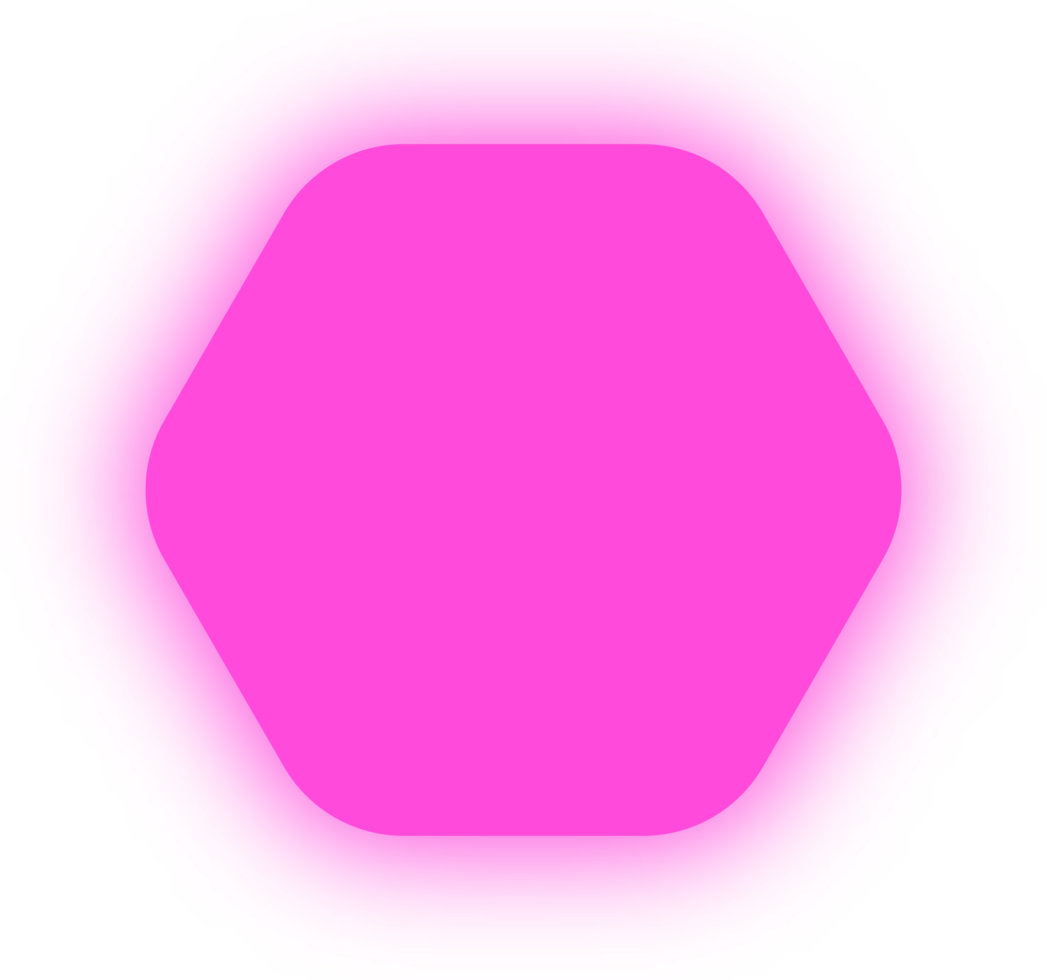 Neon Pink Hexagon Banner, Neon Hexagon png