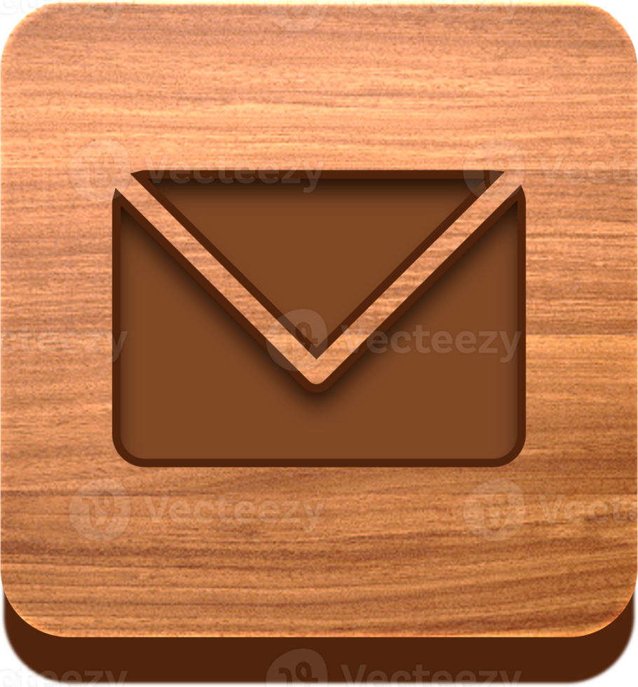 Wooden Mail Button, Wooden Icon png