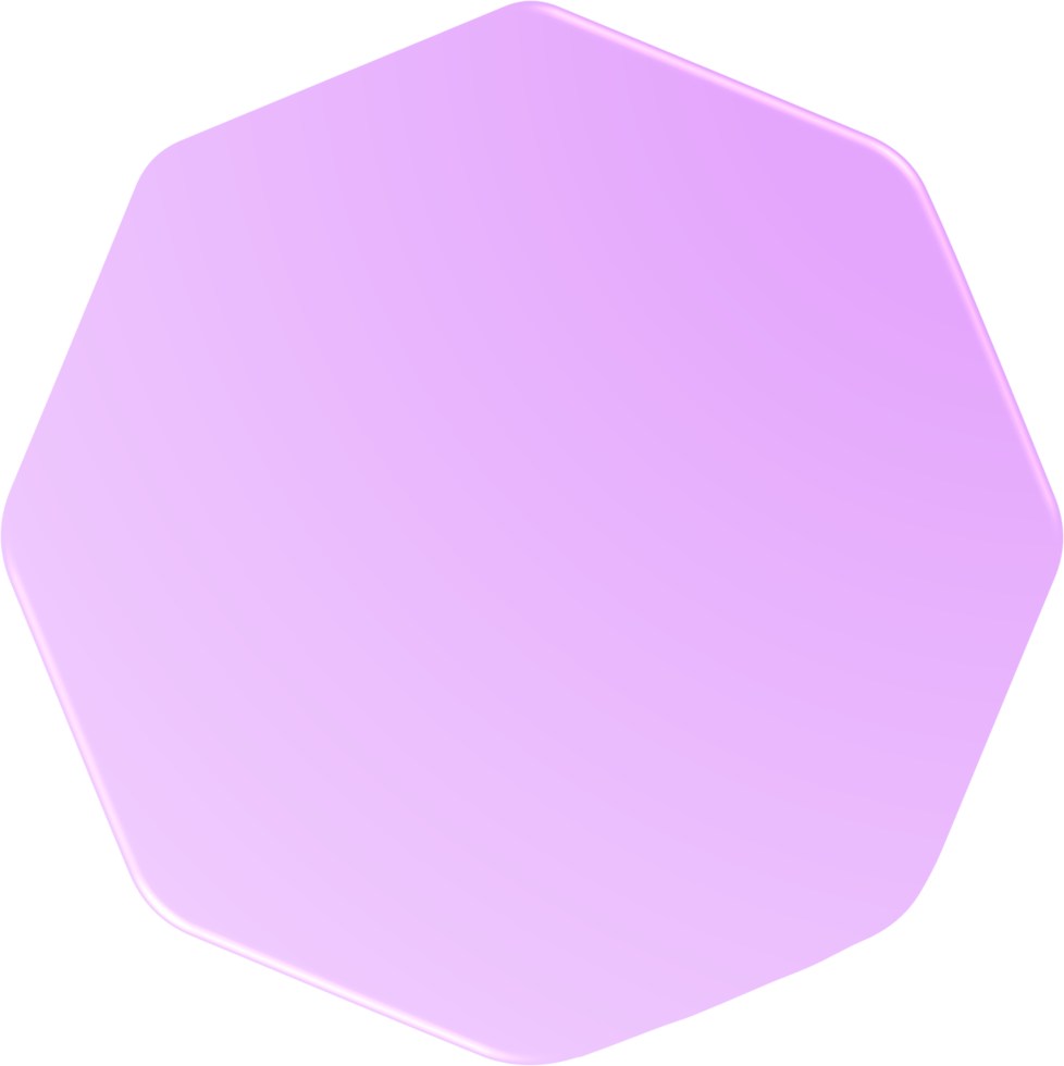 octogone dégradé violet, bouton octogone dégradé png