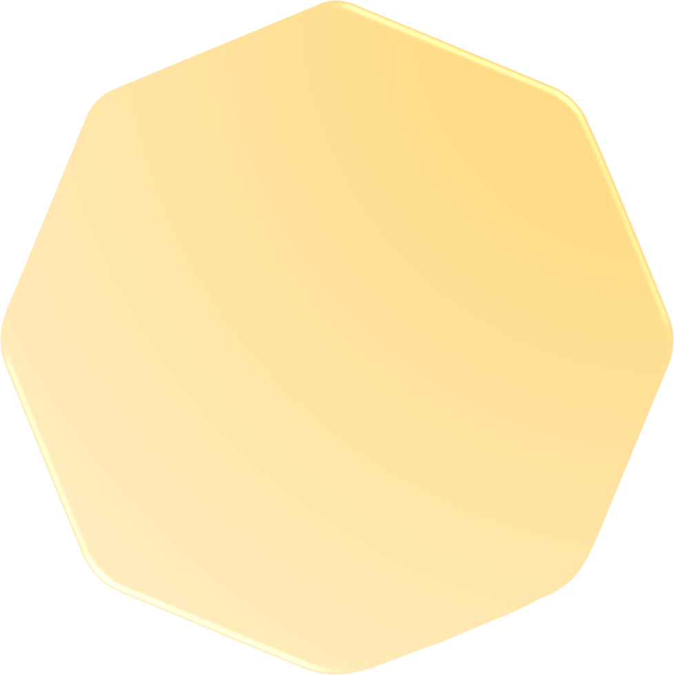 Yellow Gradient Octagon, Gradient Octagon Button png