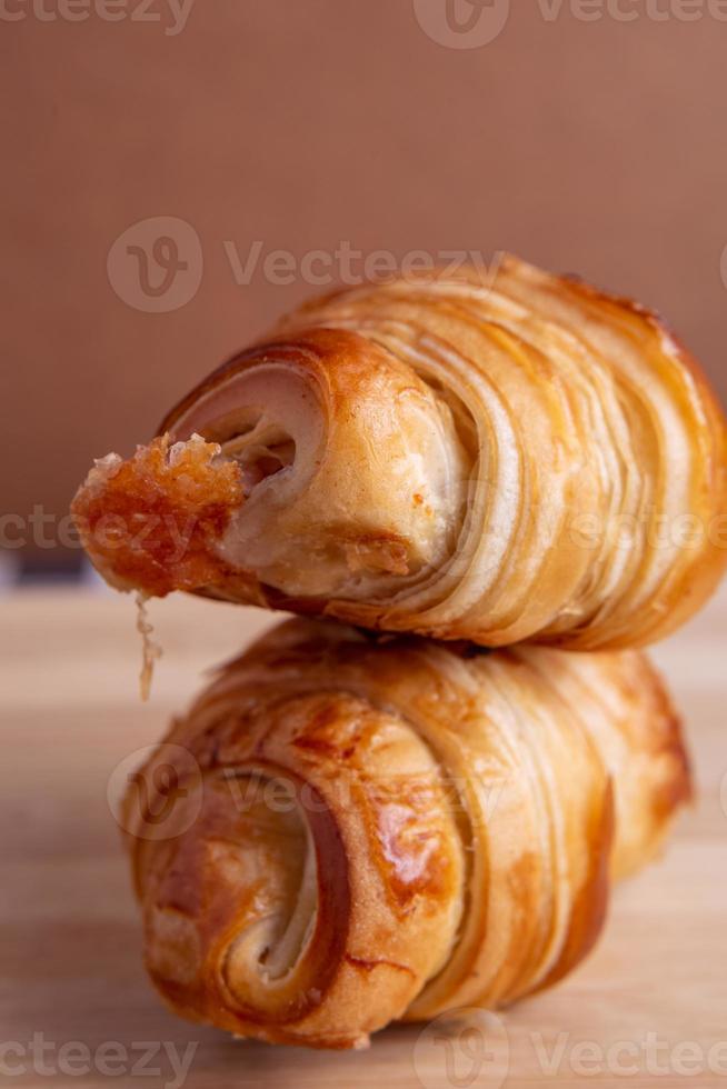 croissant on the table photo