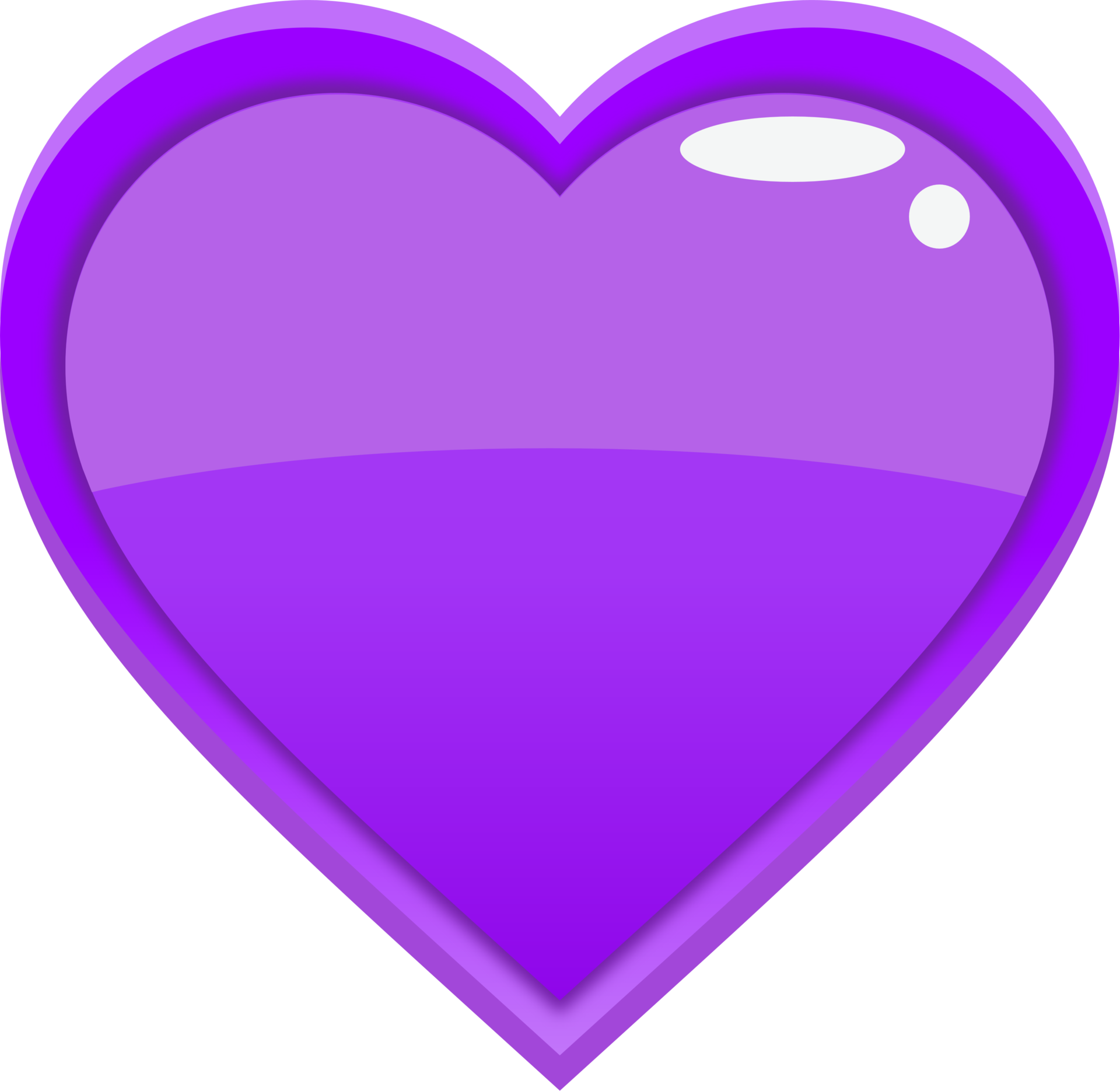 Purple Cartoon Heart Button 10976671 PNG