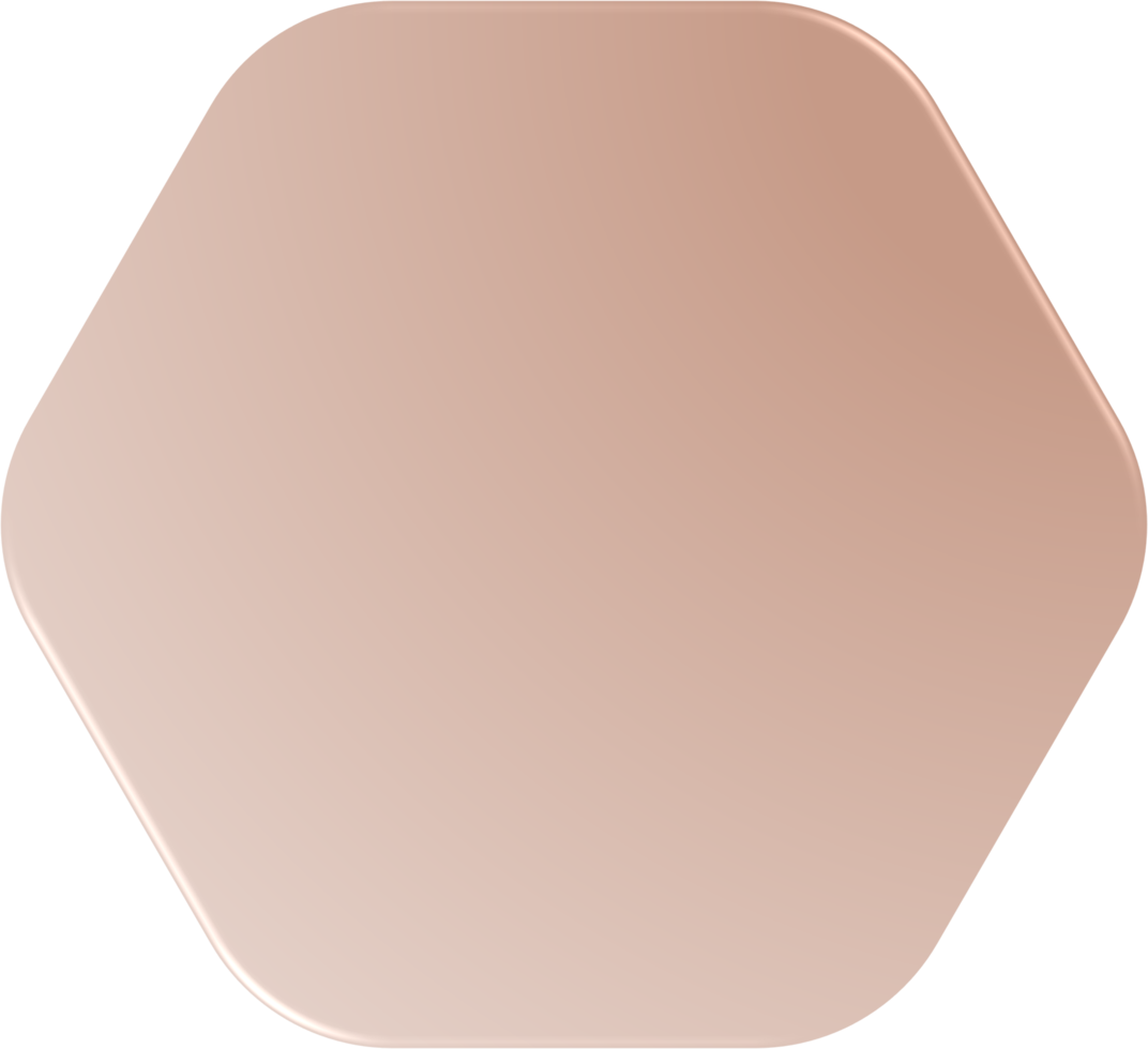 Brown Gradient Hexagon, Gradient Hexagon Button png