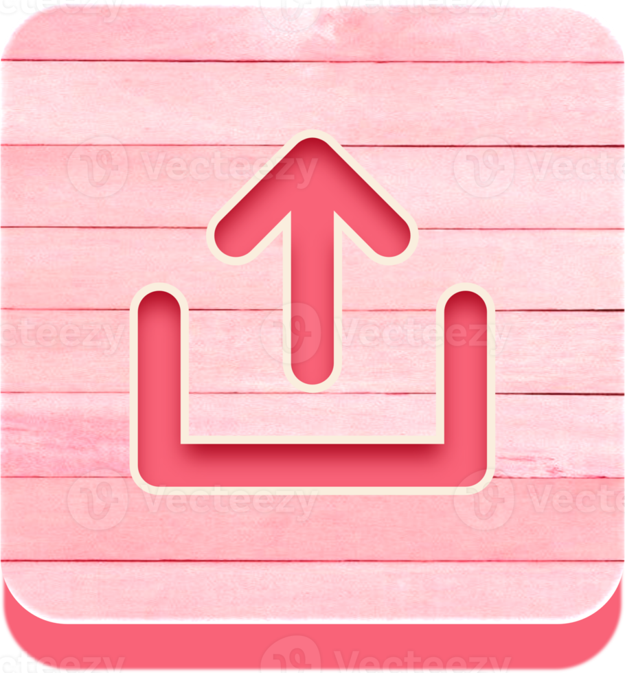 Wooden Upload Button, Wooden Icon png