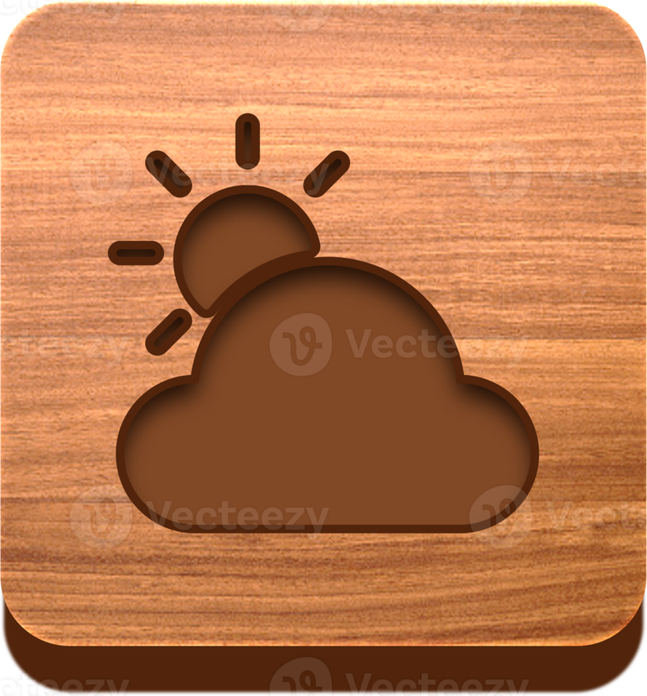 Wetterknopf aus Holz, Holzsymbol png