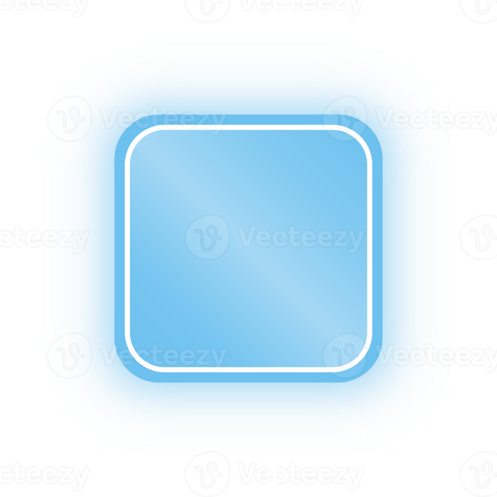 Neon Blue Square Banner, Neon Square 10976987 PNG