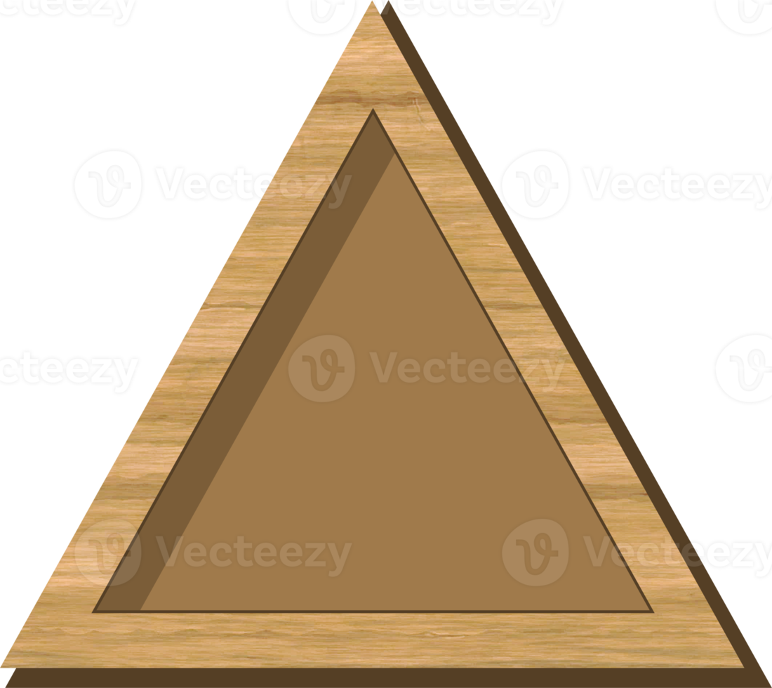 gioco pulsante di legno triangolo con buco png