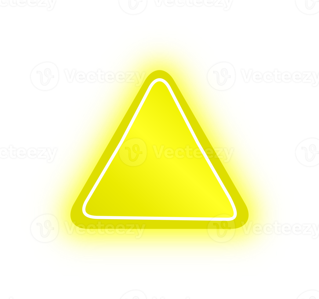 neon giallo triangolo striscione, neon triangolo png