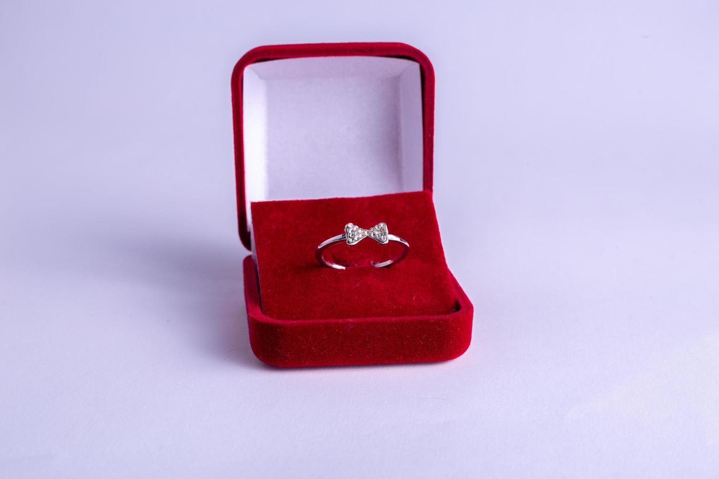 wedding rings in red box photo