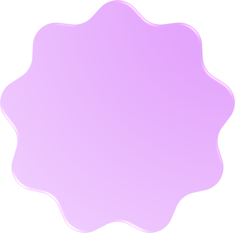 Purple Gradient Wavy Circle, Wavy Circle Button png