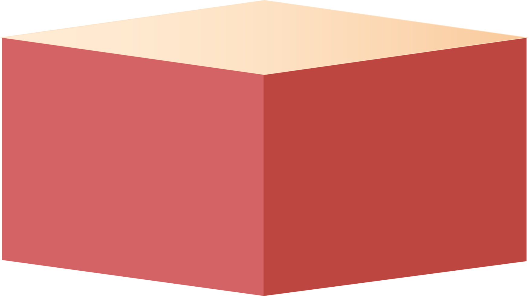 podium carré rouge, podium cube png