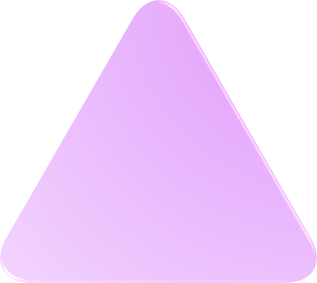 triângulo gradiente roxo, botão de triângulo gradiente png