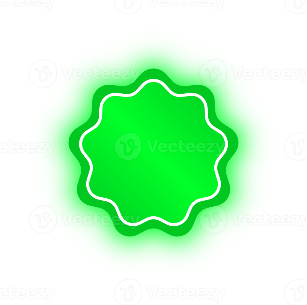 Neon Green Wavy Circle Banner, Neon Wavy Circle png