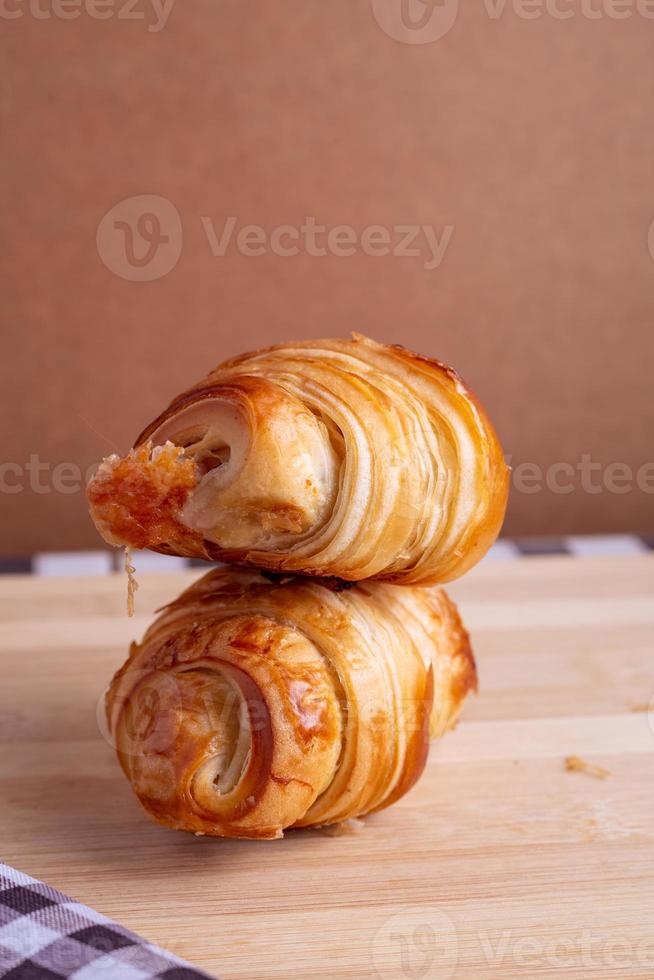 croissant on the table photo
