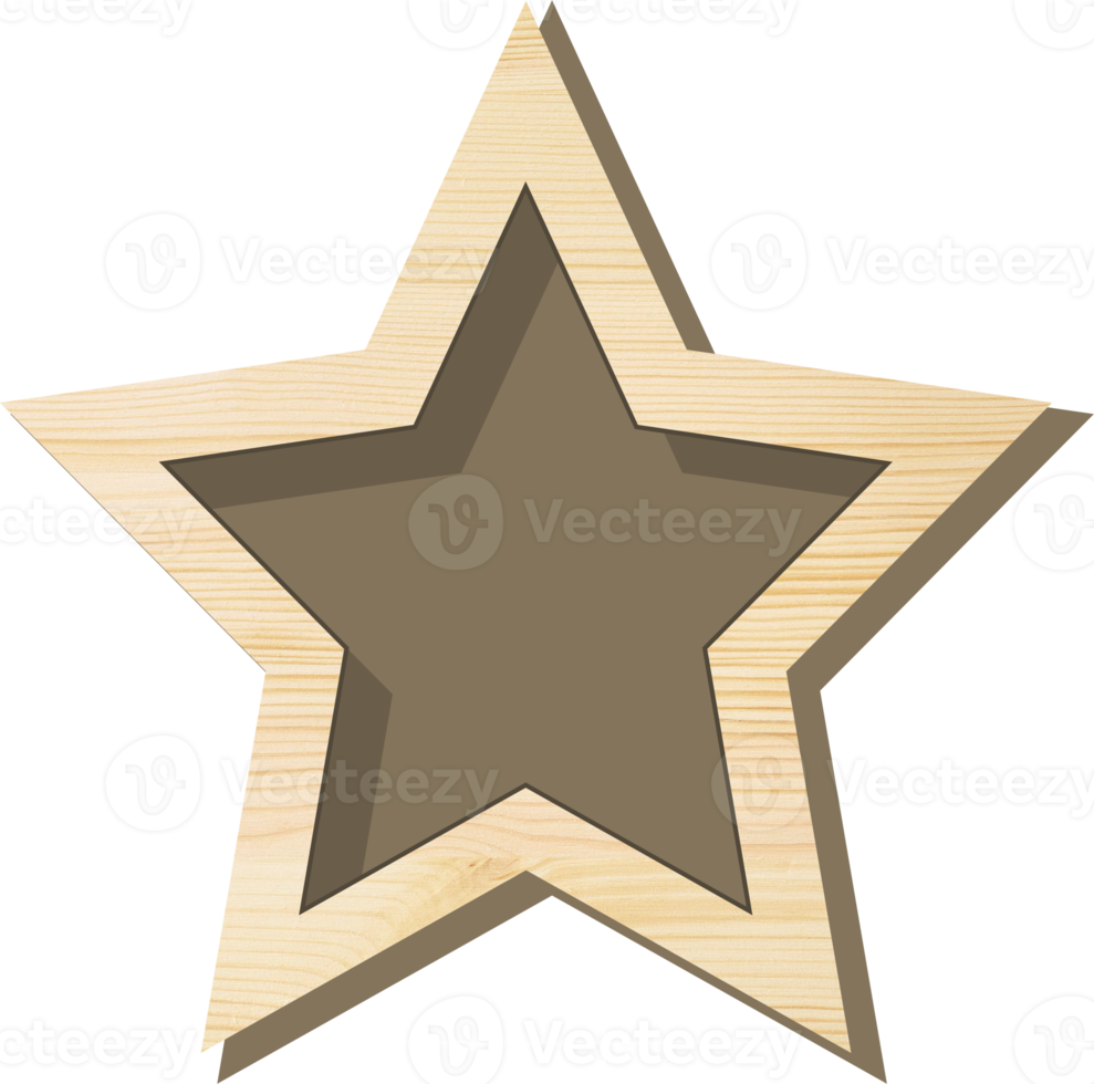 Game Button Wooden Star With Hole png