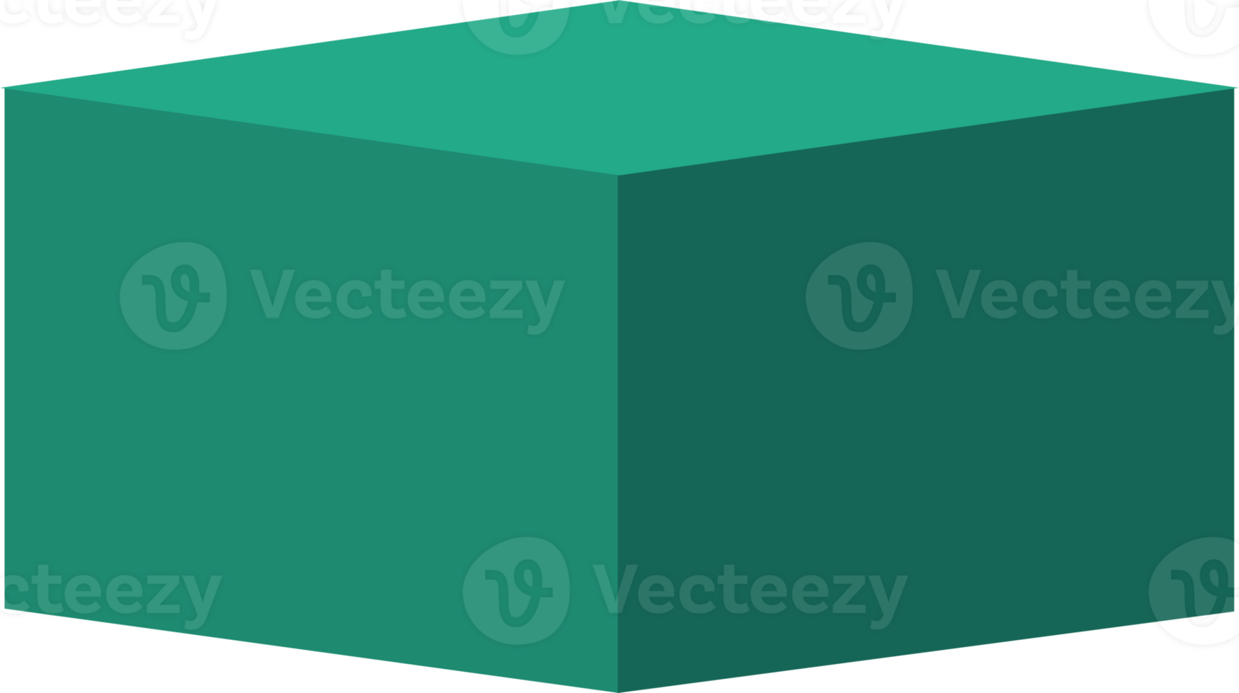 podium carré vert, podium cube png