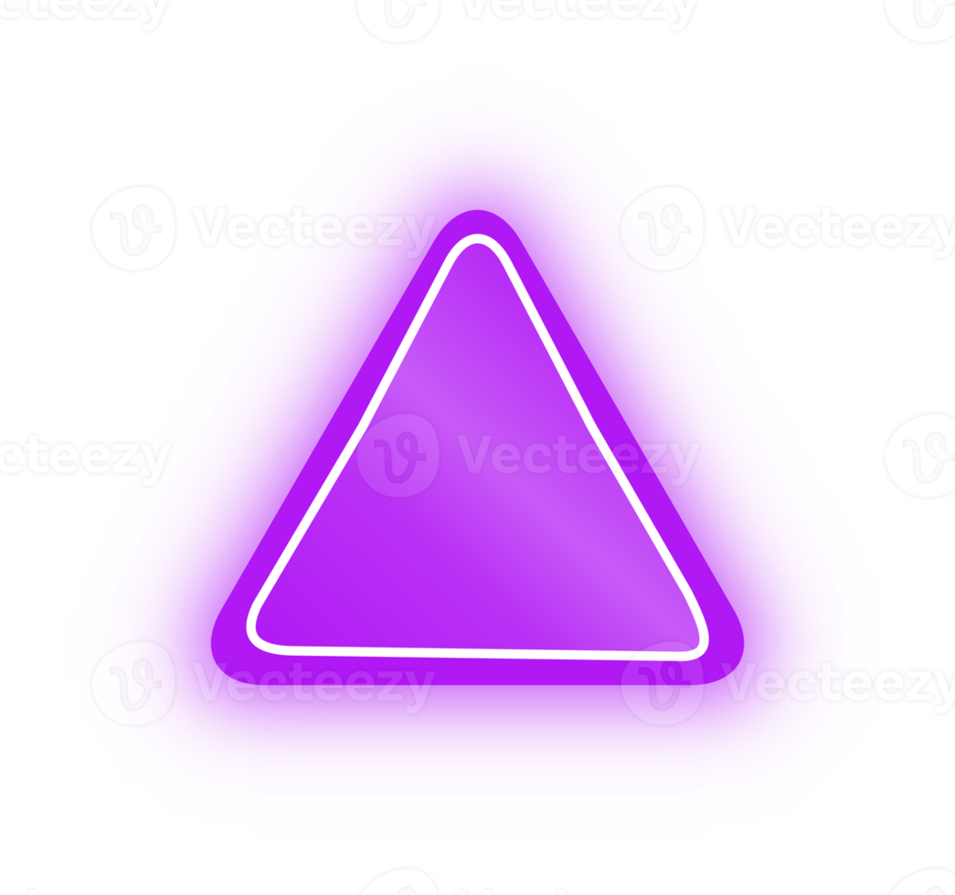 Neon Purple Triangle Banner, Neon Triangle png