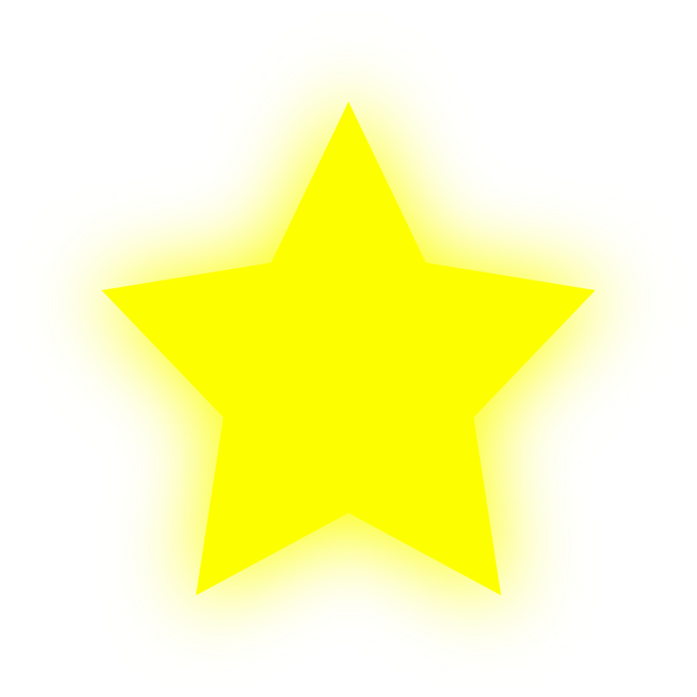 Neon Yellow Star Banner, Neon Star 10977813 PNG