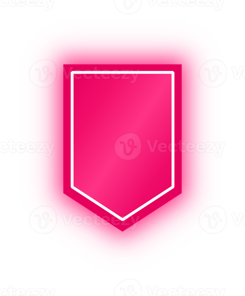 Neon Pink Label Banner, Neon Label png