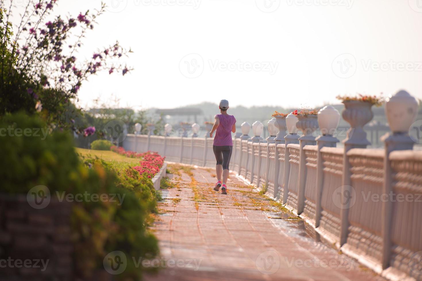 sporty woman jogging photo